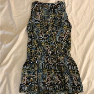 BCBGMAXAZRIA printed romper- wrap like